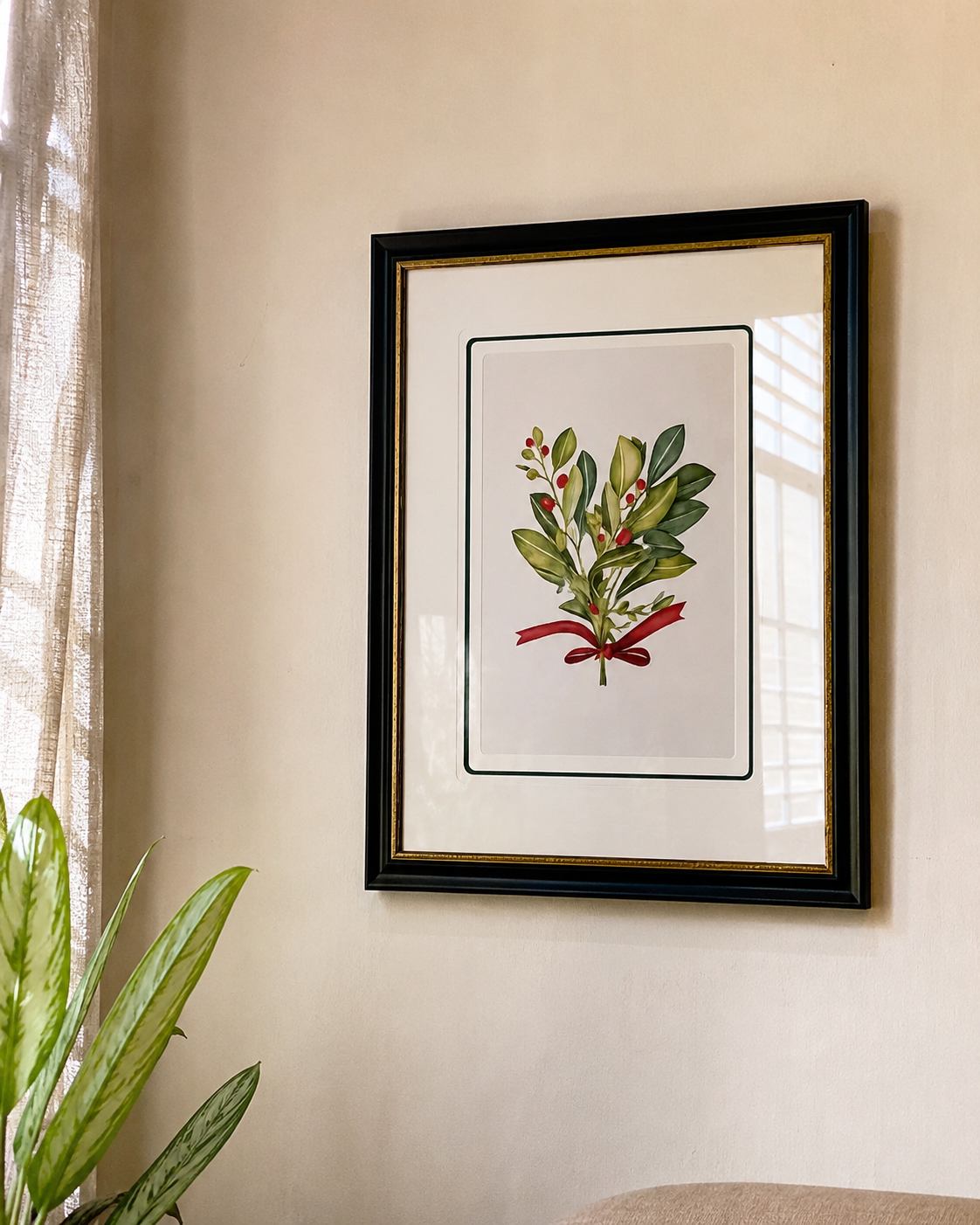 Under the Mistletoe Print "24x30" Inches 