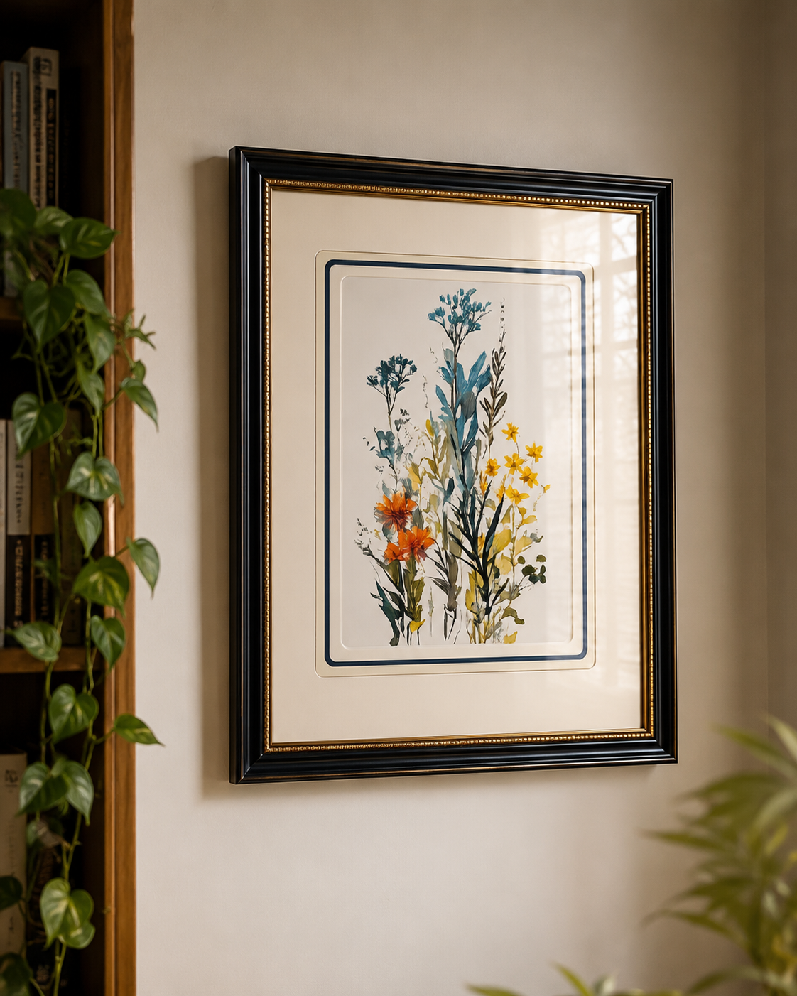 Wildflowers Water Colour Print "24x30" Inches 