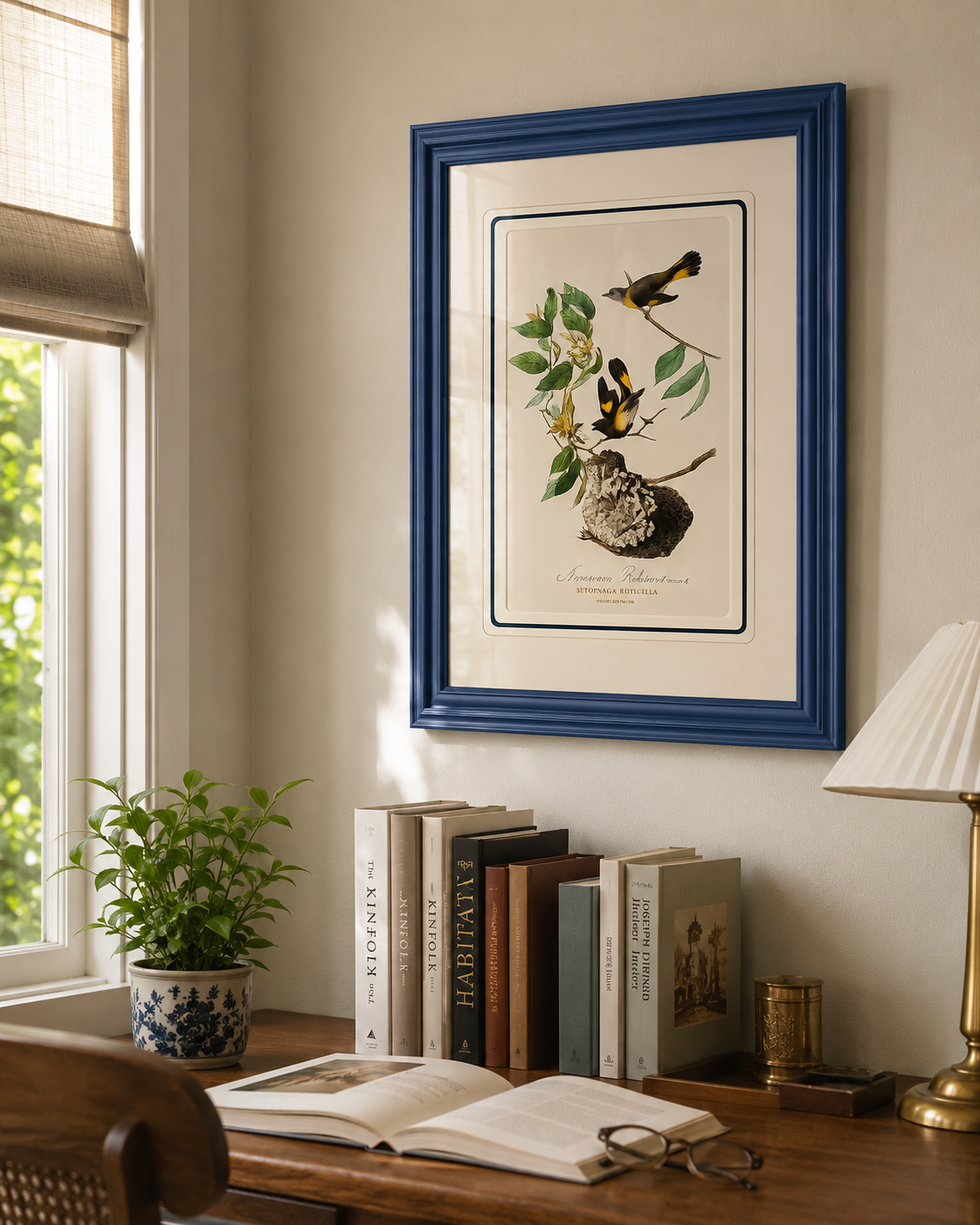 American Redstart Bird Print "24x30" Inches 
