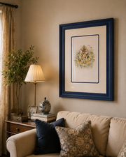 Blooms in Harmony: Enchanting Bouquet Print "24x30" Inches