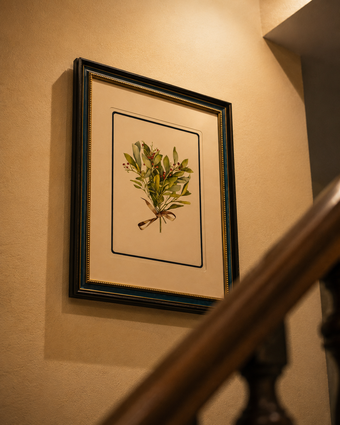 Under the Mistletoe: A Holiday Romance Print "24x30" Inches