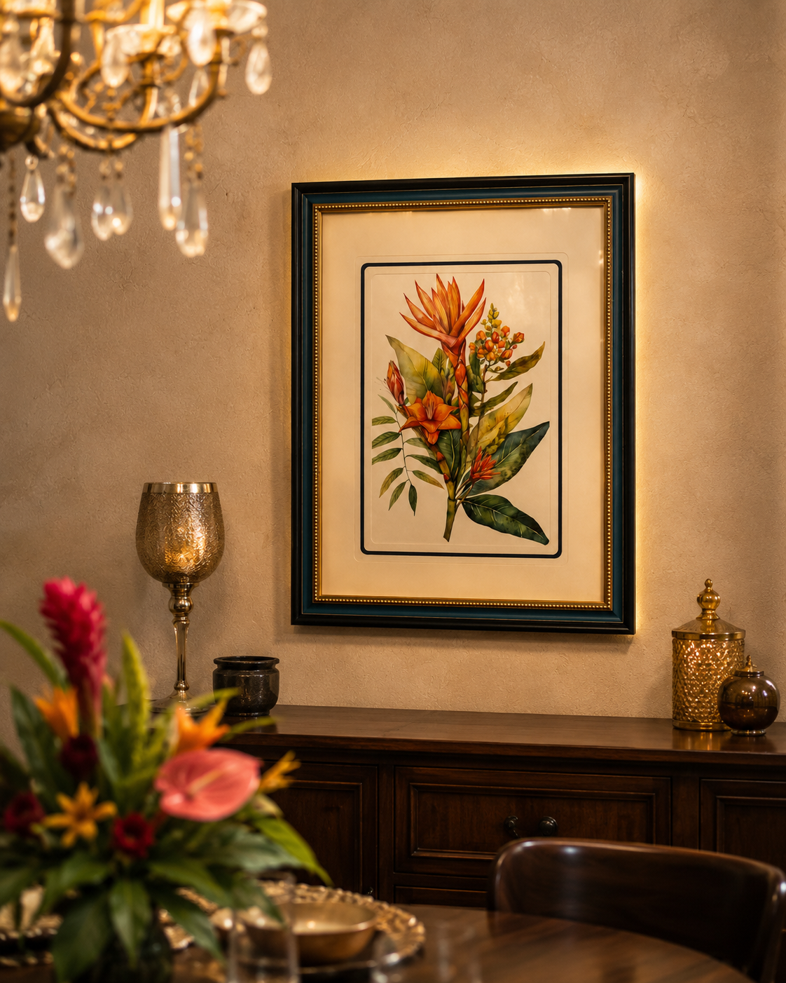 Bromeliad Flower Print "24x30" Inches 