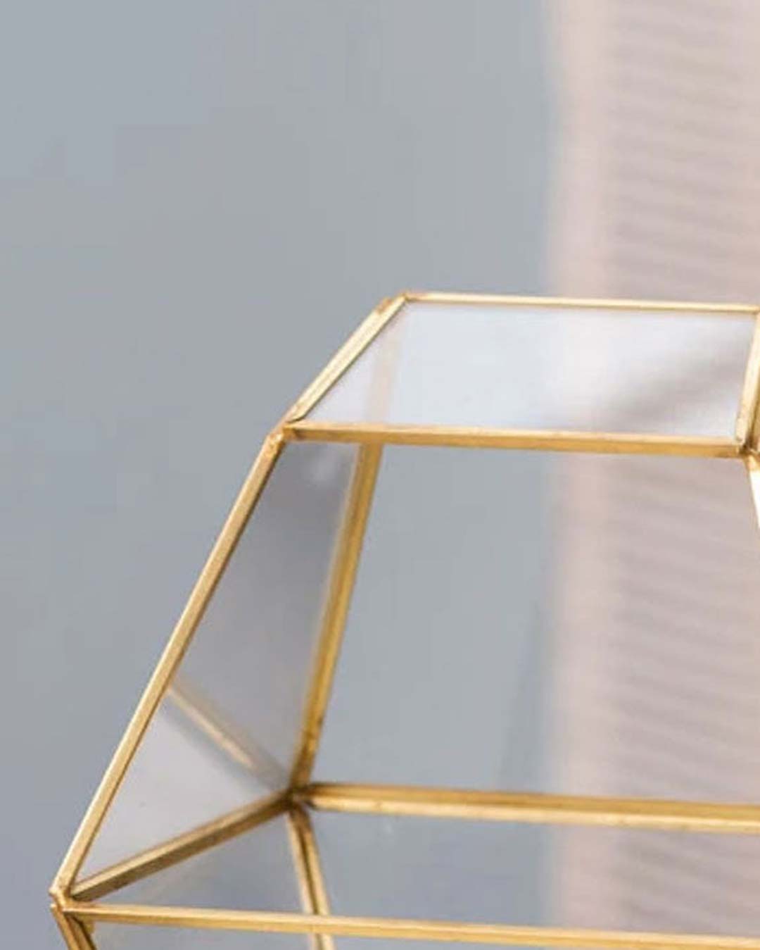 Prisma Gold Glass Terrarium - The Decor Kart 