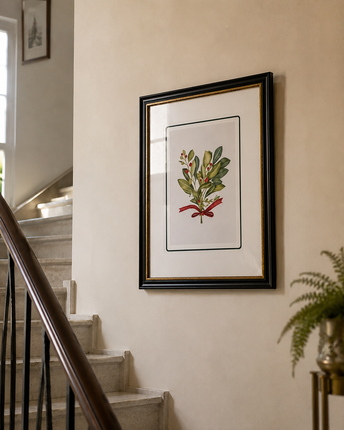 Under the Mistletoe Print "24x30" Inches 