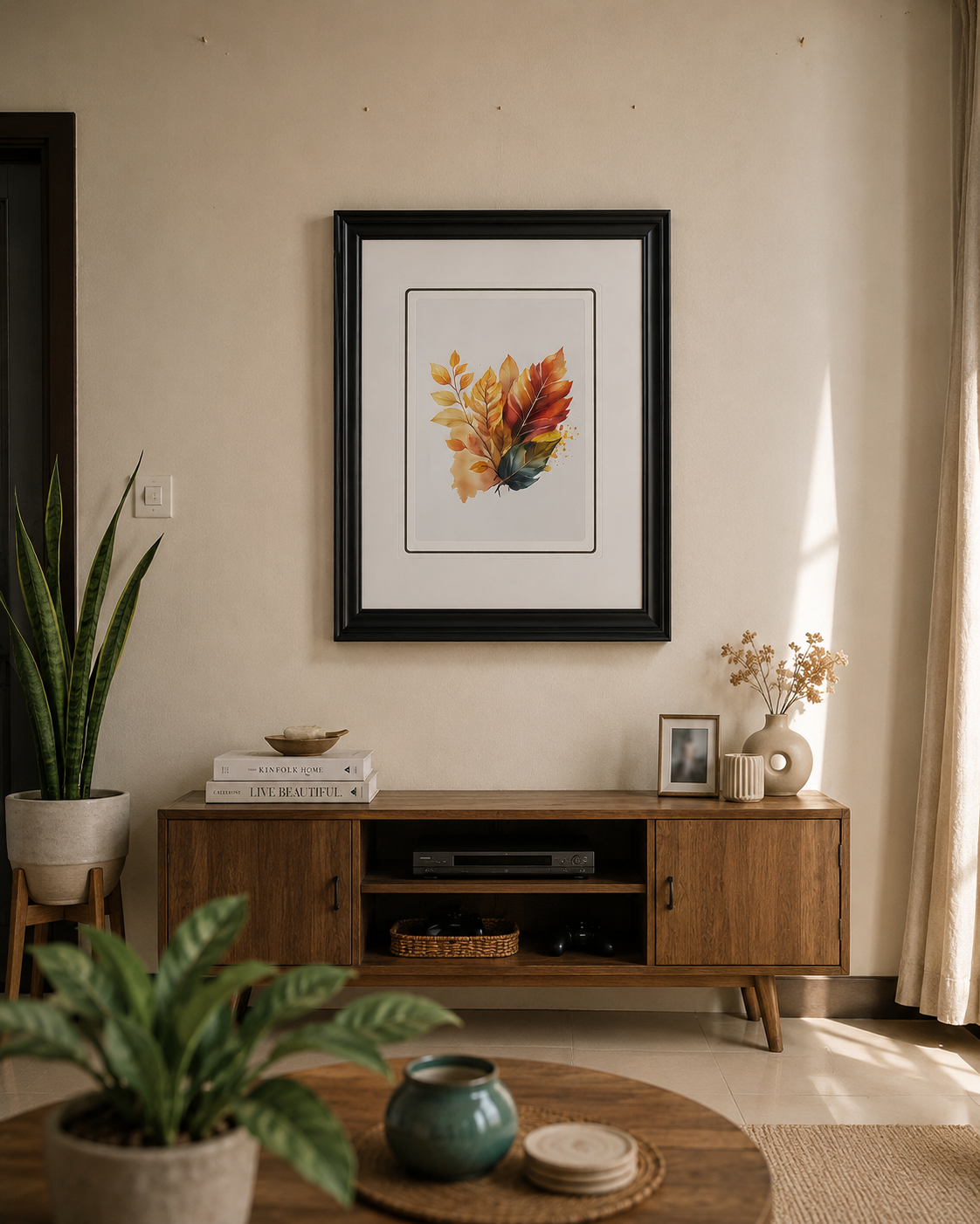 Falling Colors: Autumn Leaves' Symphony Print "24x30" Inches