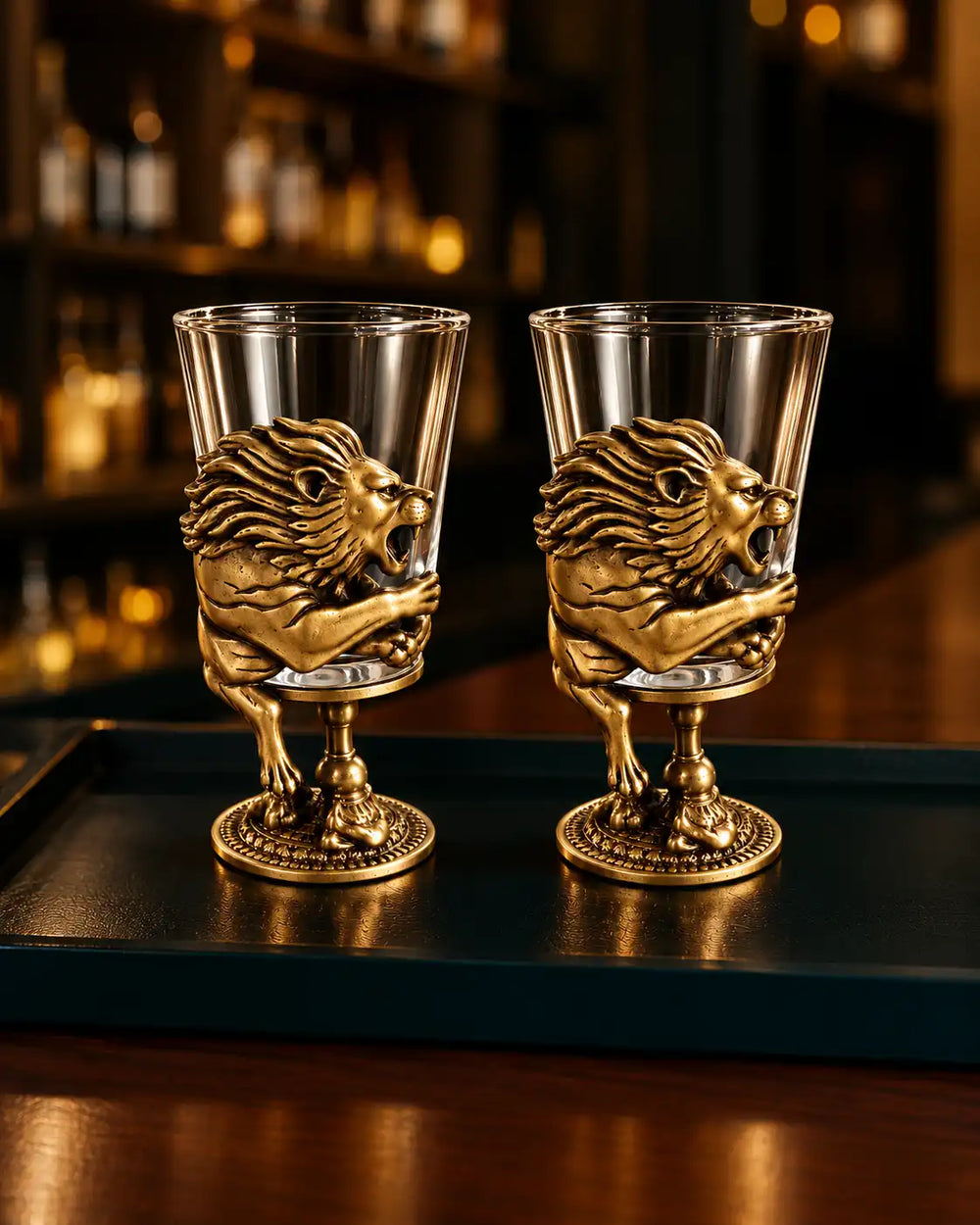 Lion Sculptural Shooters - Set of 2