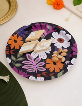 Bold Blooms Floral Serving Tray - Set Of-2 