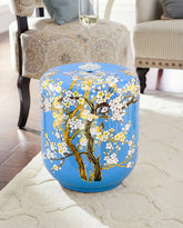Sakura Blossom Garden Stool - Blue 