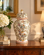 'Imperial Aviary' Victorian Ornamental Temple Jar - Small