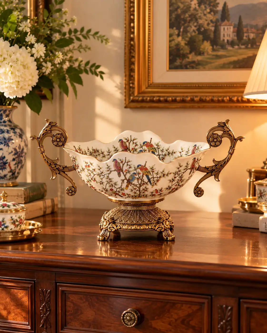 'Imperial Aviary' Victorian Ornamental Decoratiev Bowl