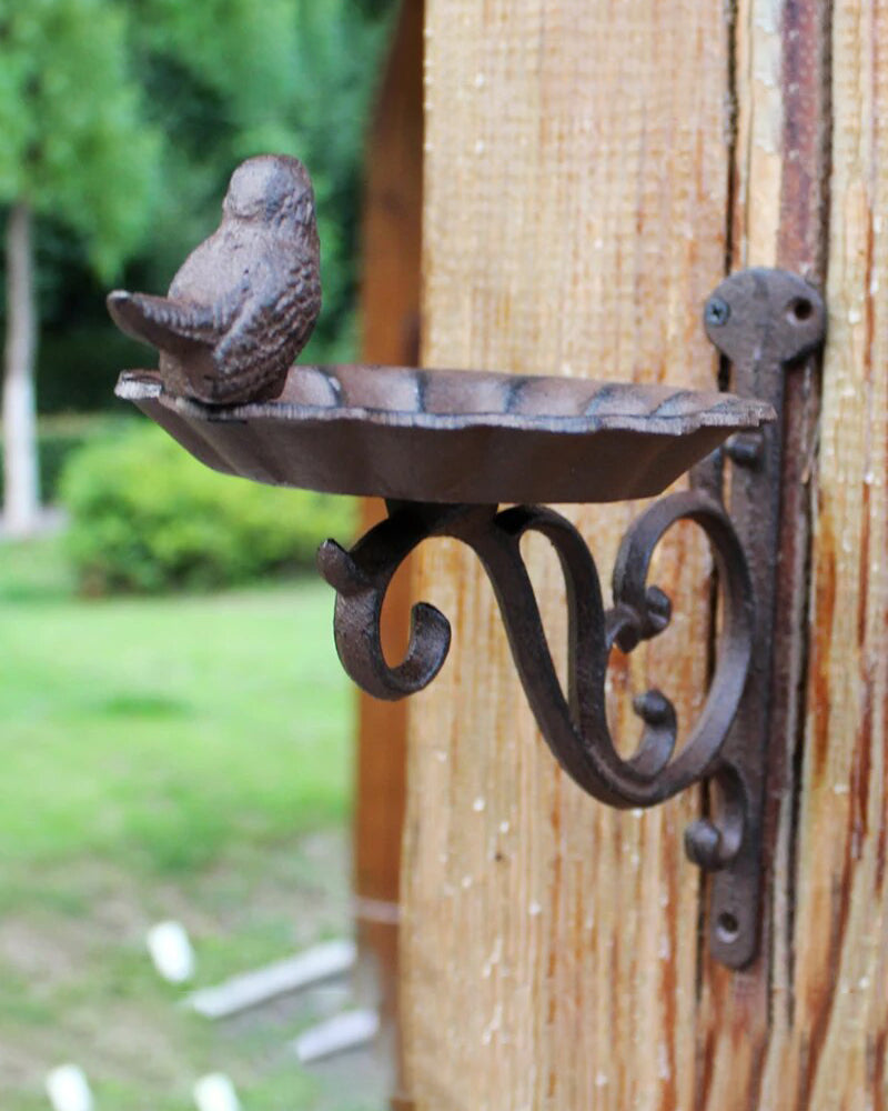 Cast Iron Wall Bird Bath - The Decor Kart 