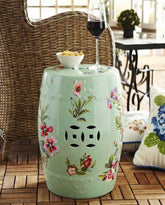Mint Blossom Garden Stool 