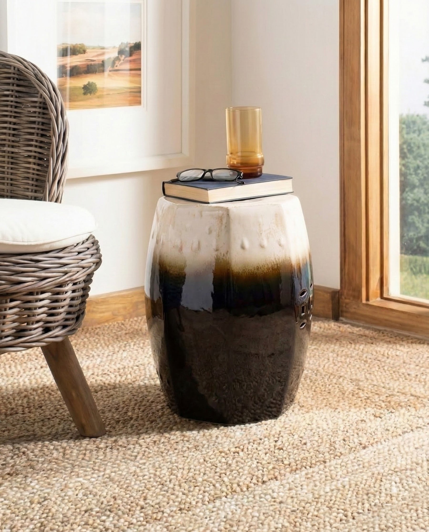 Ebony Mist Garden Stool 