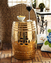 Radiant Golden Garden Stool 
