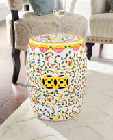 Floral Harmony Garden Stool 