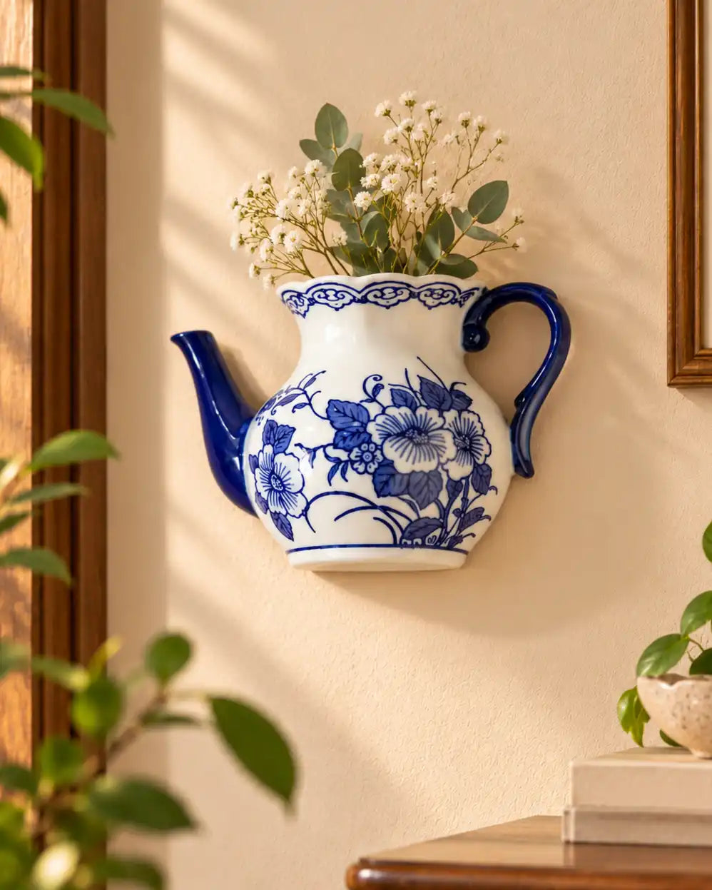 Vintage Teapot Style Decorative Wall Vase