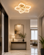 Orlina Geometric Halo Chandelier - 6 Lights