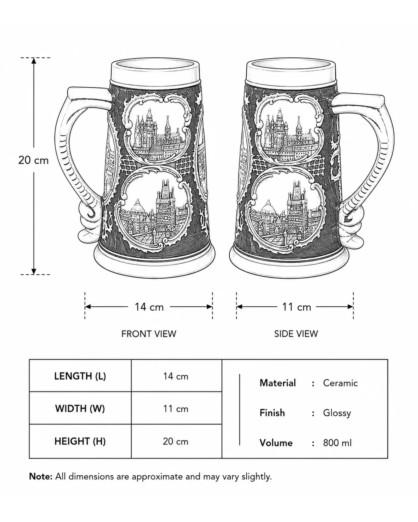 Bavaria Neuschwanstein - Vintage Stein Beer Mug 