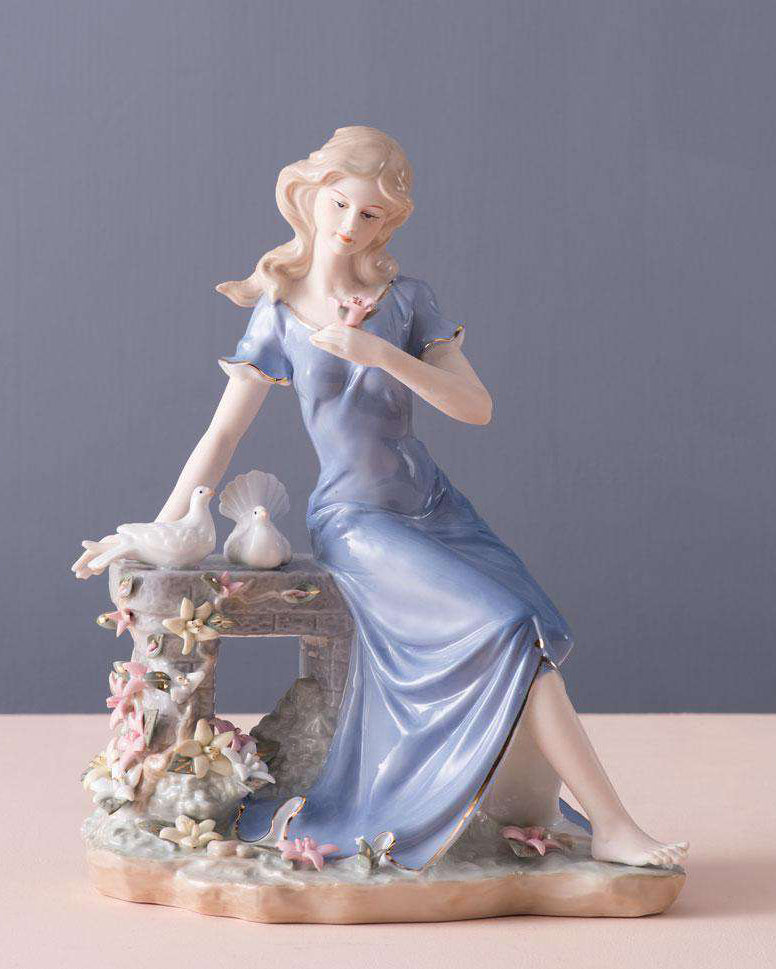 Time for Reflection - Fine Porcelain Figurine 