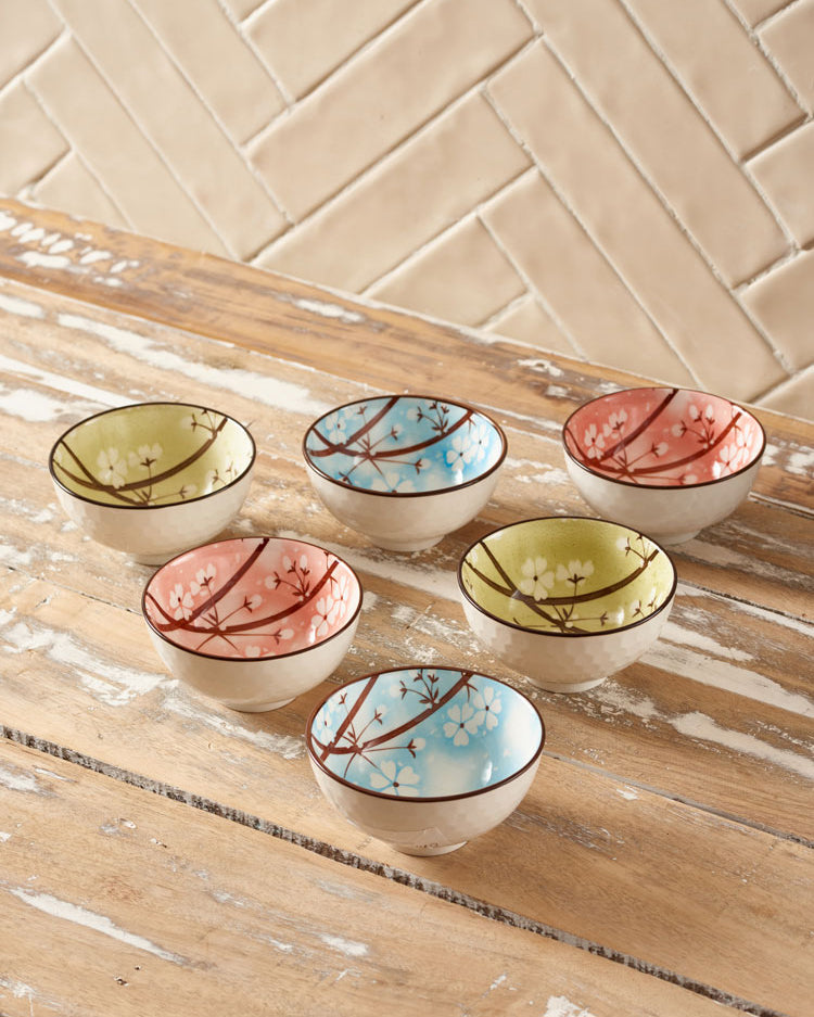 Cherry Blossom Katoris - Set of 6 