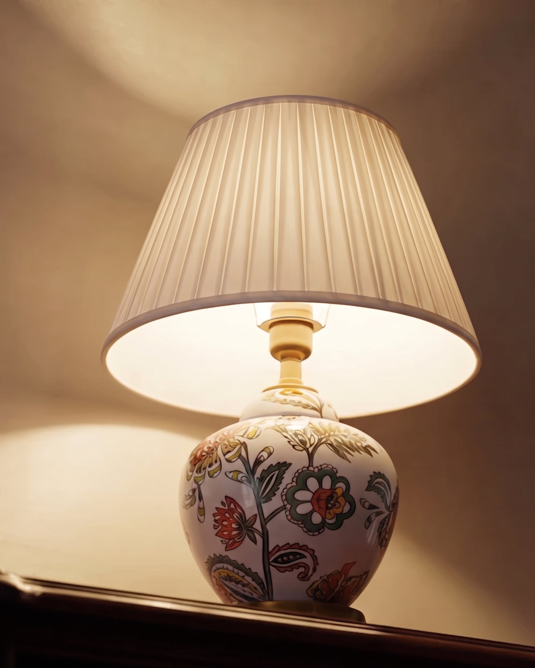 Floral Ceramic Table Lamp 