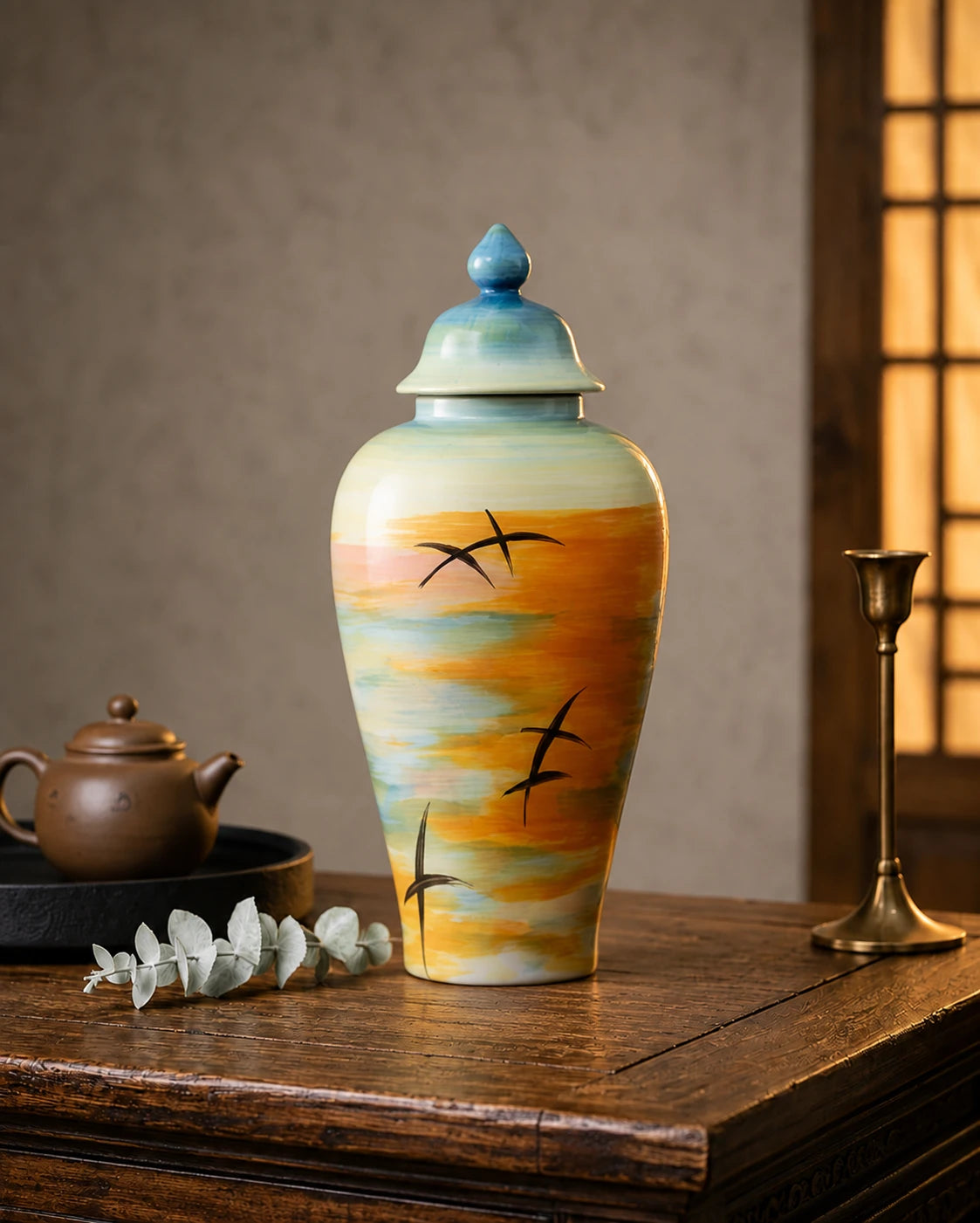 Ombré Tall Ginger Jar small - 50 cm 