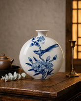 Songbird Blossom Moon Vase 
