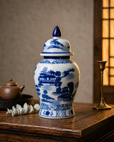 Willow Scenery Decorative Temple Jar 