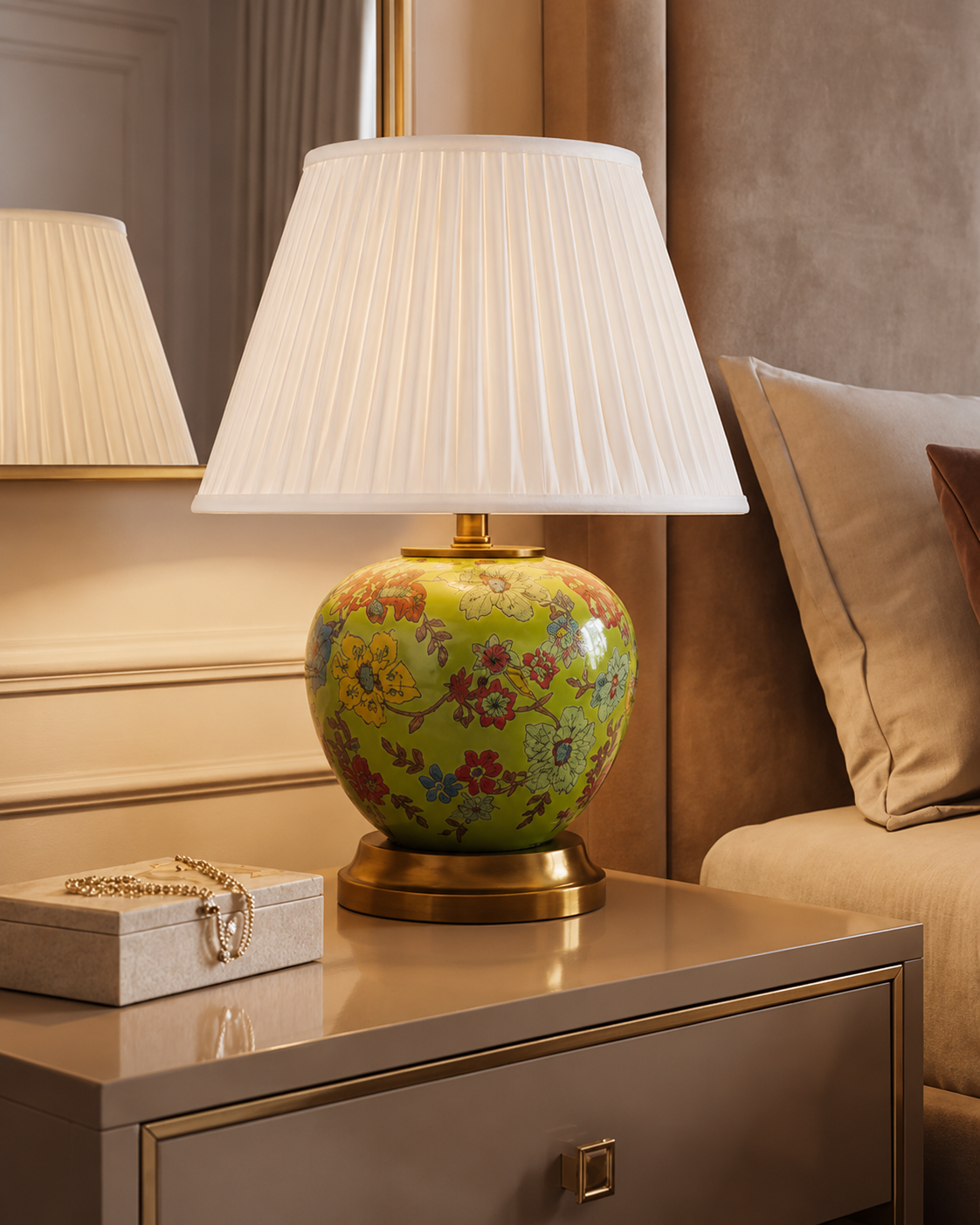 Classic Floral Ceramic Table Lamp 