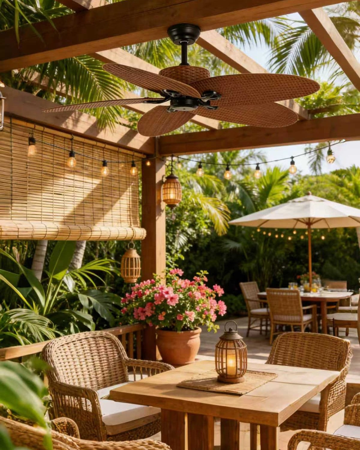 Tropical breeze designer ceiling fan light for modern interiors