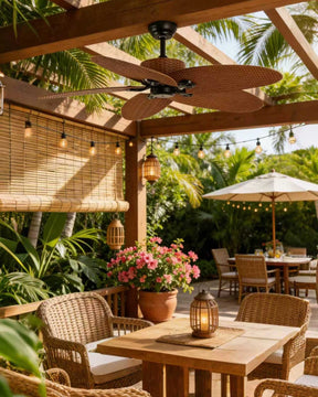 Tropical breeze designer ceiling fan light for modern interiors 