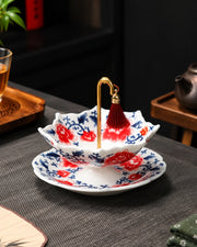 Umbrella Tea Strainer Filter w/ Matching Base