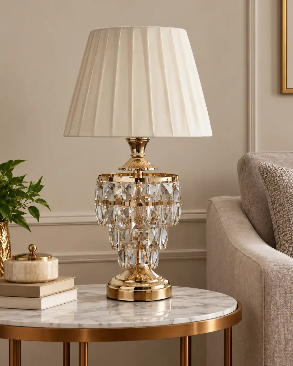 Elysian Tiered Crystal Lamp