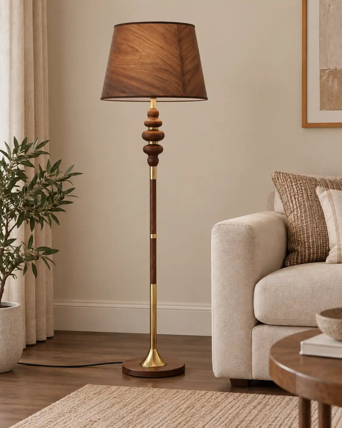 The Oakhaven Bobbin Floor Lamp