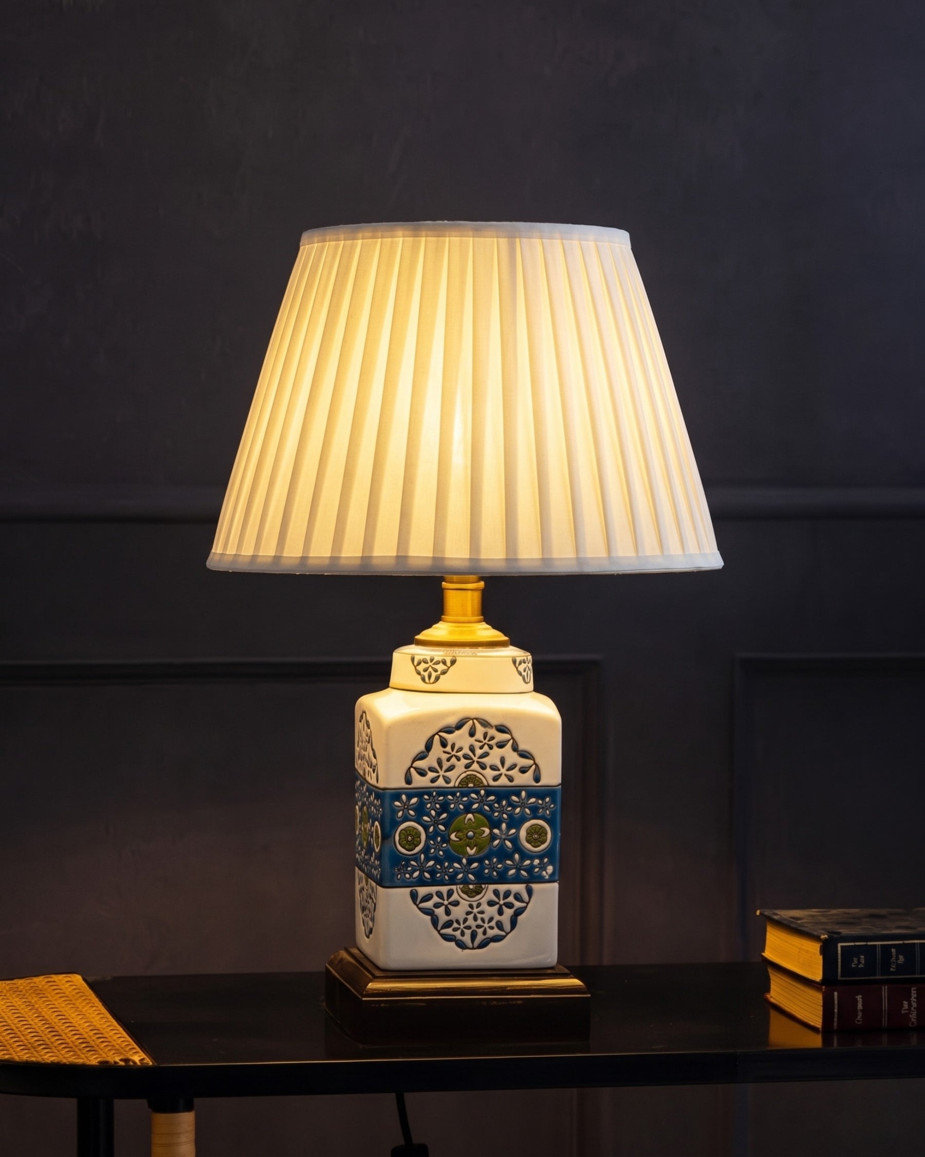 Azure Mosaic Ceramic Table Lamp 
