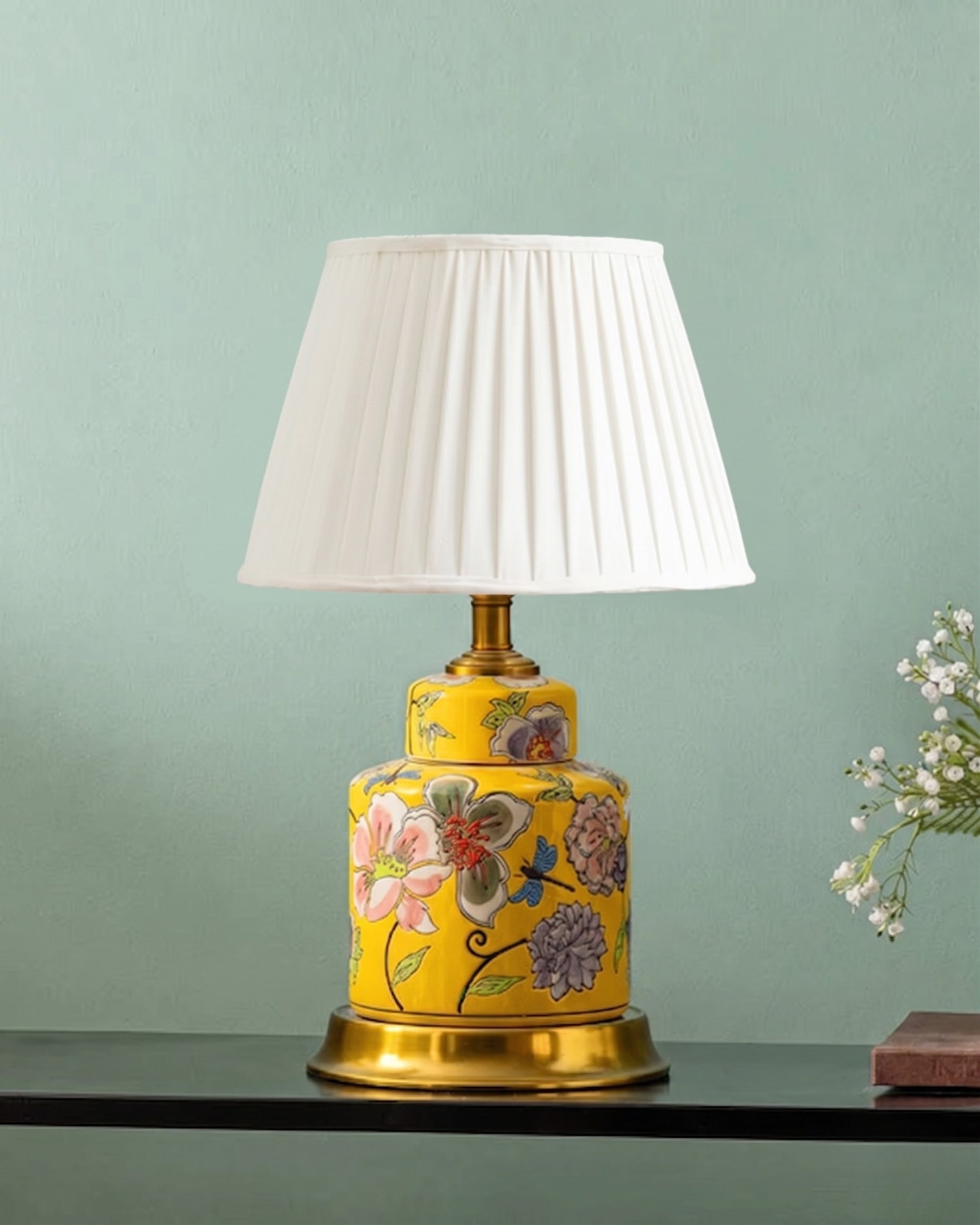 Sunflower Bloom Ceramic Table Lamp 