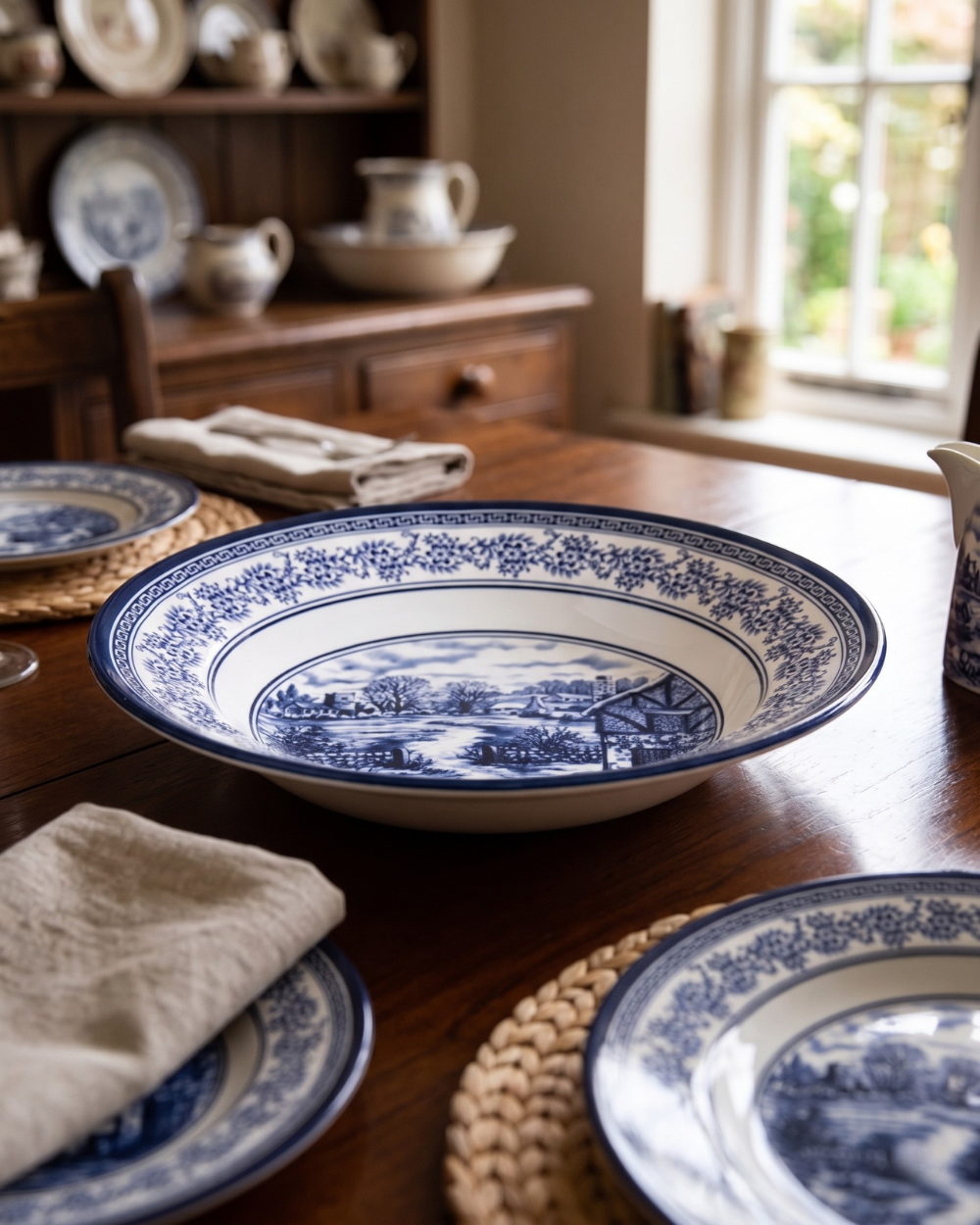 Halcyon Blue Pasta Plate 