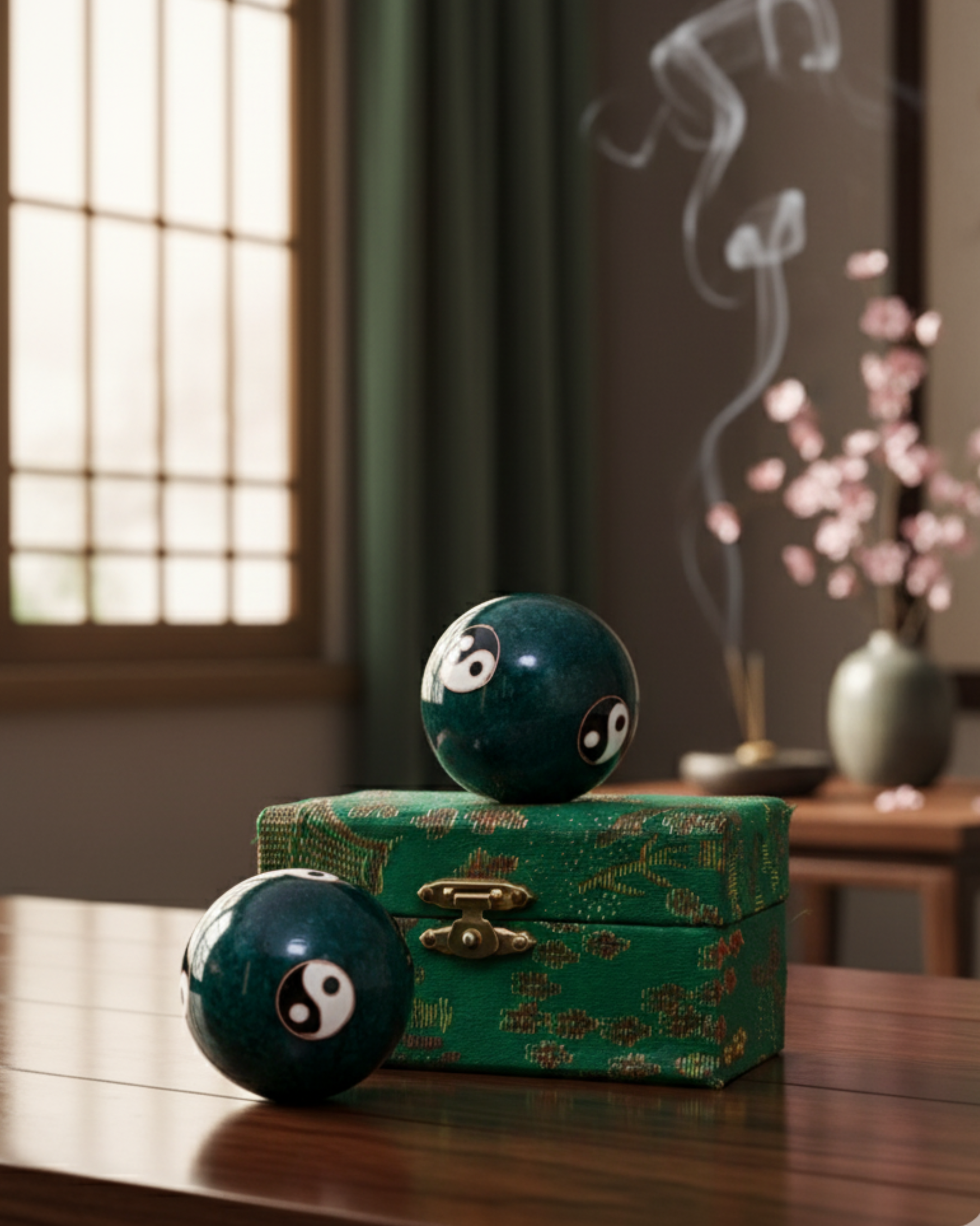 Yin Yang Harmony Decorative Music Ball - Green 