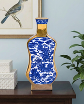 Imperial Dragon Golden Trim Porcelain Vase 