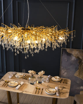 Water Drop Crystal LED Chandelier - The Decor Kart 