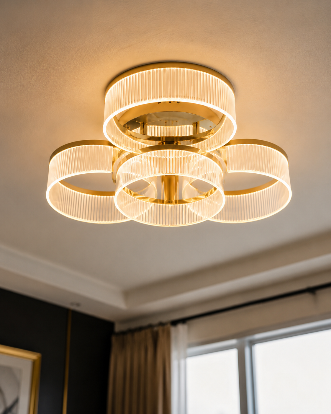 Elvara Celestial Rings Chandelier - 4 Rings 