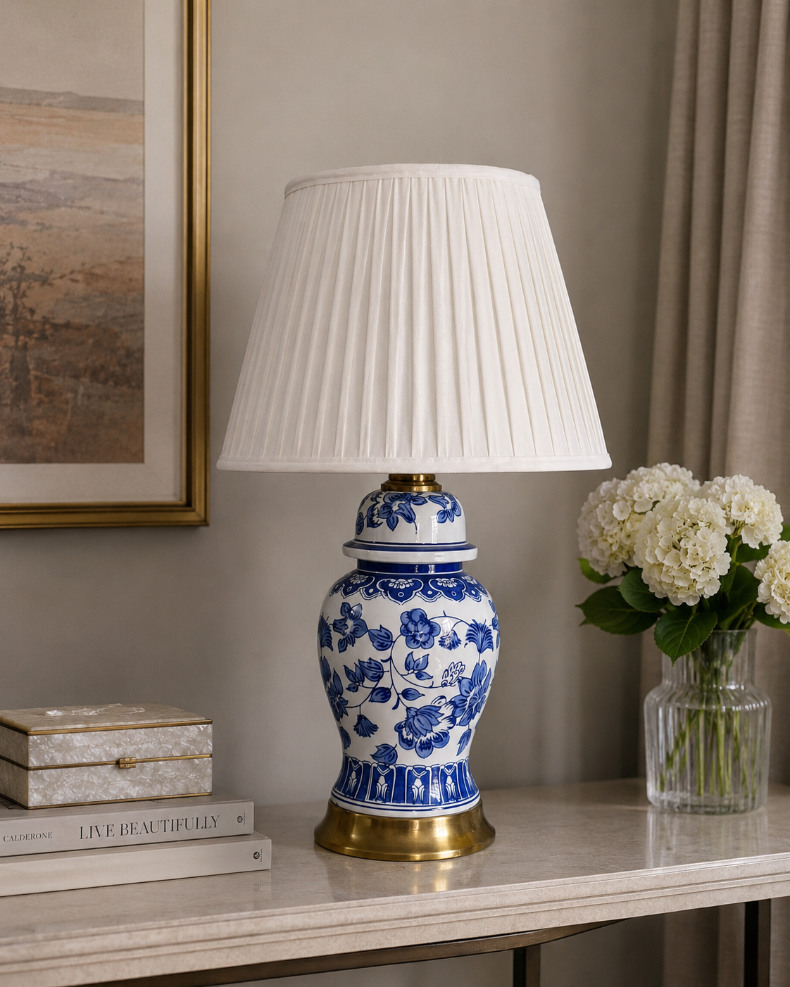 Alstroemeria Floral Table Lamp 