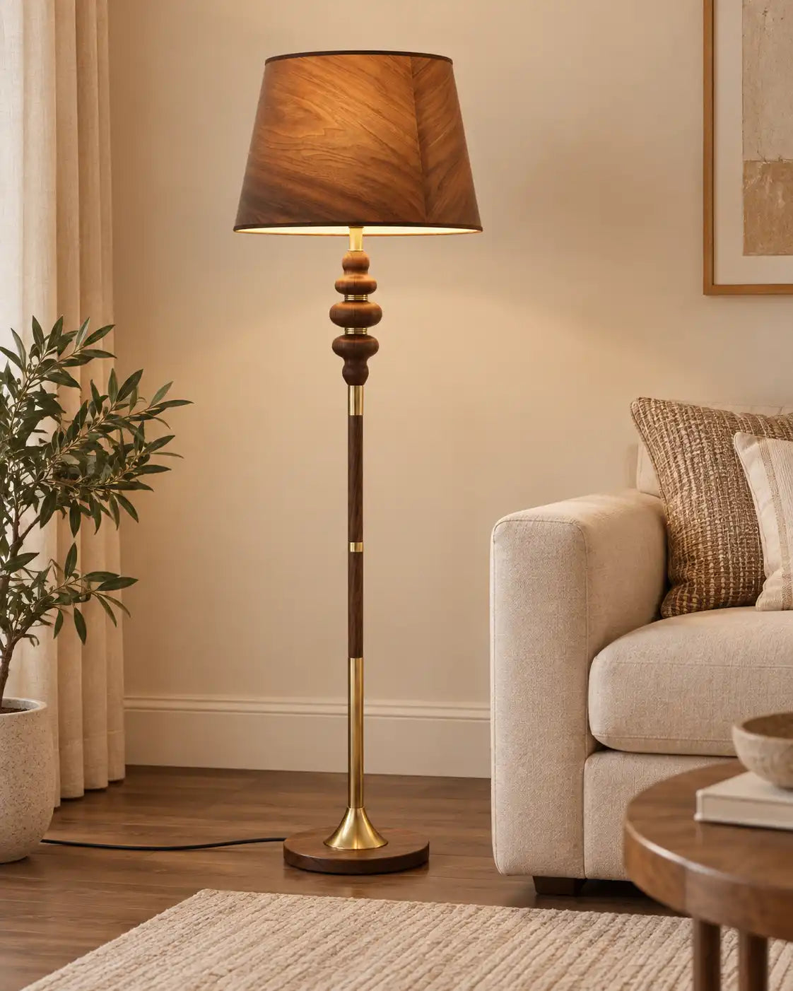 The Oakhaven Bobbin Floor Lamp