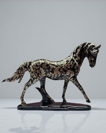 Vintage Floral Horse Figurine