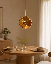 Molten Amber Asymmetrical Glass Pendant Light
