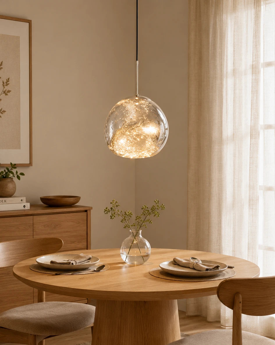 Molten Smoke Asymmetrical Glass Pendant Light 