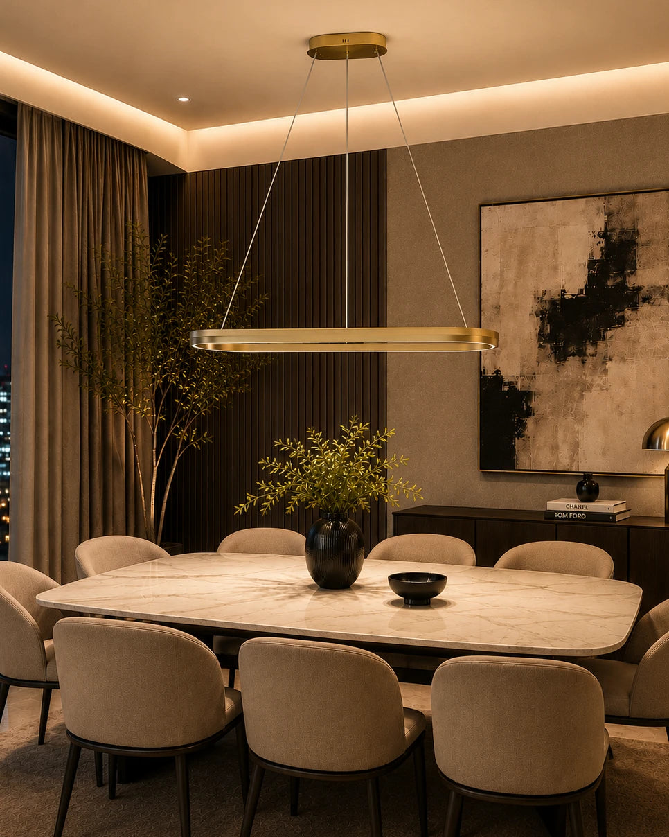 Aura Slimline Integrated LED Linear Chandelier - 1 Lights