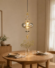The Aalto Fluted Glass Pendant Light - Smoke