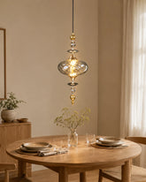 The Aalto Fluted Glass Pendant Light - Smoke 
