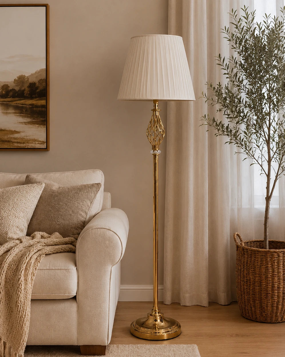 The Twisted Trellis Floor Lamp